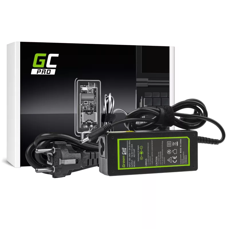 Netzteil Green Cell AD75AP 65W 19,5V 3,34A für Dell-Laptops, innen, schwarz