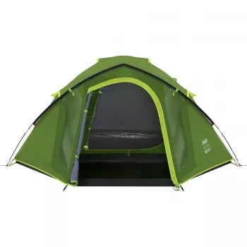 Coleman Dome Tent Darwin 4 Plus Blackout — 4-Personen-Tunnelzelt mit Vorraum, Dunkelgrün/Hellgrün