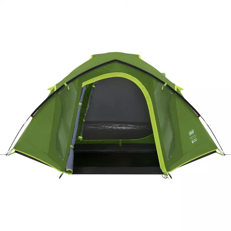 Coleman Dome Tent Darwin 4 Plus Blackout — 4-Personen-Tunnelzelt mit Vorraum, Dunkelgrün/Hellgrün