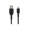 Geflochtenes USB-C auf USB-A Kabel 15cm Schwarz