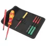 Wera 05006603001 Kraftform Kompakt VDE 7 extra slim 1 Tool Finder Schraubendreher-Satz, 7-teilig, 817 VDE Kraftform-Wechselklingenhalter + 6 extra schlanke VDE-Wechselklingen, IEC 60900, mit Gürteltasche