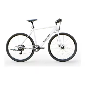 Sharp Gravel E-Bike 250W Motor App 70km Weiß glanz