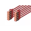 DIGITUS CAT6 S/FTP Patchkabel, 0,5 m, Rot, 10er-Pack
