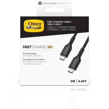 Otter Products OtterBox - USB-Kabel - 24-Pin USB-C (M) auf 24-Pin USB-C (M) - USB 2,0 - 3 A - 2,0 m - Schwarz (78-81357)