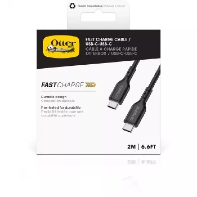 Otter Products OtterBox - USB-Kabel - 24-Pin USB-C (M) auf 24-Pin USB-C (M) - USB 2,0 - 3 A - 2,0 m - Schwarz (78-81357)