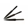 Wurfmesser KAL22 3er-Set, legierter Stahl, 275 mm Länge, 165 mm Klinge, 240 g, schwarz