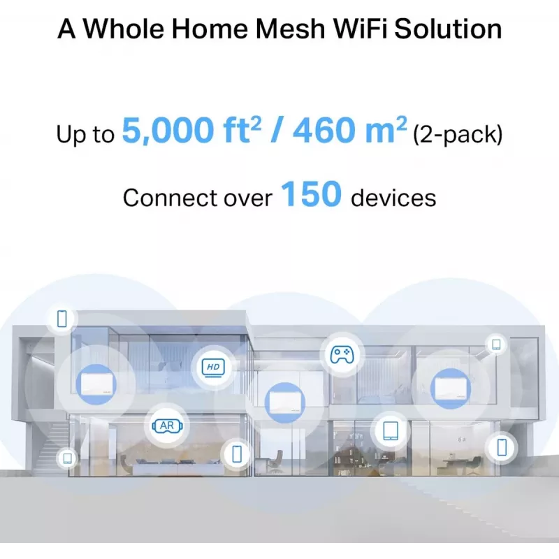 Mesh-WLAN System TP-LINK Mercusys Halo H25BE (Wi-Fi 7, Dualband 2,4/5 GHz, 2880 Mbps) 2er-Pack, 3 interne Antennen, weiß