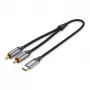 Vention USB-C auf 2Cinch-Stecker Audiokabel, 2 m