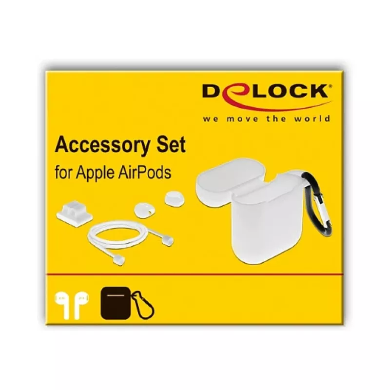 Case DeLOCK Apple AirPods Zubehör-Set weiß