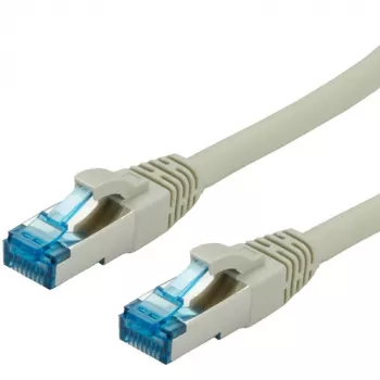 Netzwerkkabel VALUE S/FTP Patchkabel Cat.6a RJ-45 1,0 m Grau
