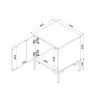 Nachttisch Cama Meble MERCI 44x40x52,5 cm, schwarz und Eiche, MDF/Spanplatte, 2er-Pack