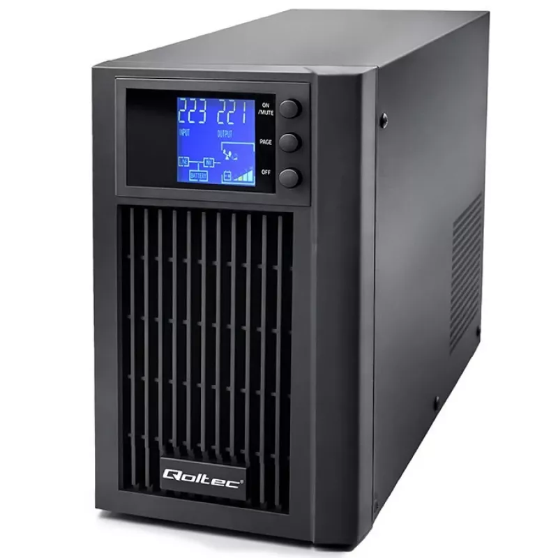 UPS QOLTEC Reiner Sinus 3kVA 2400W mit AVR und LCD-Anzeige