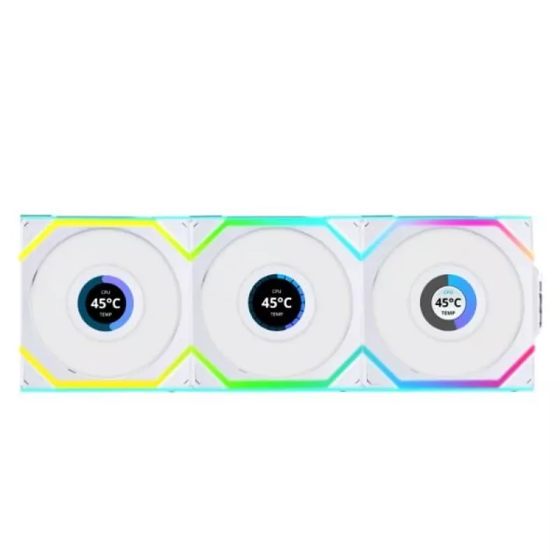 Lian Li UNI FAN SL Wireless 120 ARGB PWM Gehäuselüfter, 120 mm, 3er-Pack inkl. Controller, weiß
