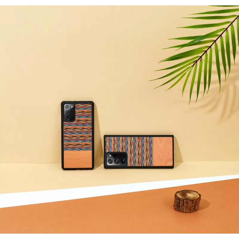 Smartphone-Hülle man and wood Galaxy Note 20 Ultra braun kariert schwarz