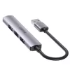 Unitek H1208A USB-A-Hub, 4 Ports (1x USB-A 5 Gbit/s, 3x USB-A 2.0), Aluminium, Silber