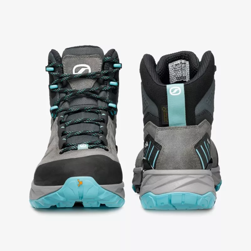 Scarpa Rush TRK GTX Woman Damen-Wanderschuhe, Größe 38, Midgray/Aqua