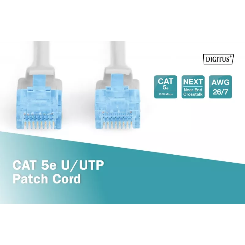 Digitus DK-1512-150 RJ45 Netzwerkkabel CAT 5e U/UTP Grau 15m