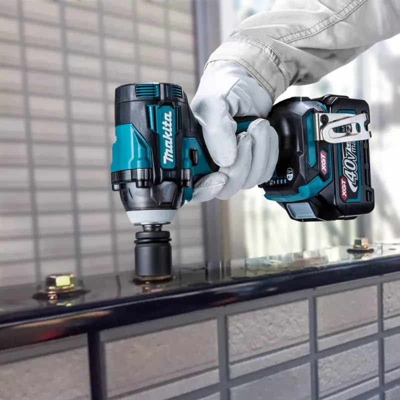Makita TW004GZ XGT 40-V-Akku-Schlagschrauber, 1/2 Zoll, 3200 U/min, 350 Nm, ohne Akku und Ladegerät, Blau/Schwarz