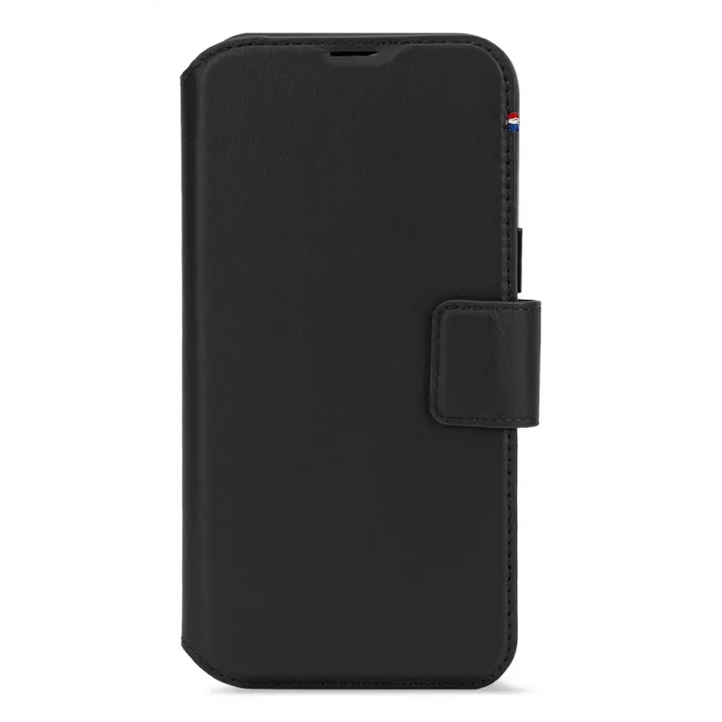 Lederhülle für iPhone 16, schwarz