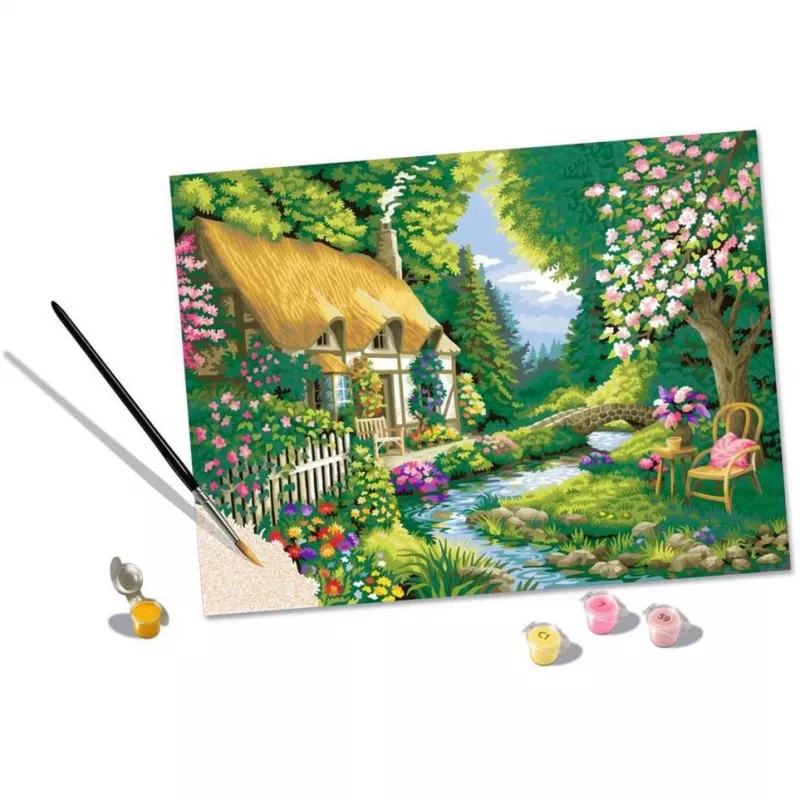 Ravensburger CreArt Malen-nach-Zahlen-Set Landhaus am Fluss