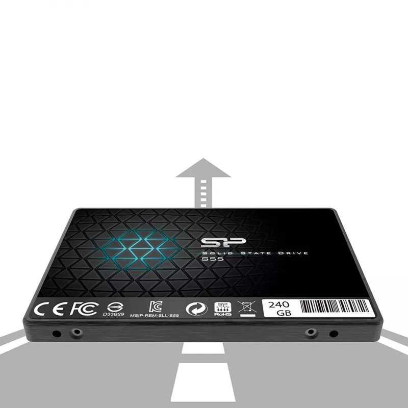 SSD-Laufwerk Silicon Power schlank S55 240 GB 2,5 Zoll SATA III TLC