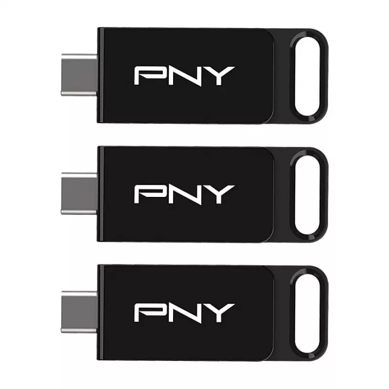 PNY Elite 128 GB USB-C 3.2 Gen 1 Flash-Laufwerk, 3er-Pack (Retail)