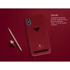 Kartenfach-Backcover VixFox für Samsung S9 — rubinrote Schutzhülle mit Kartenfach