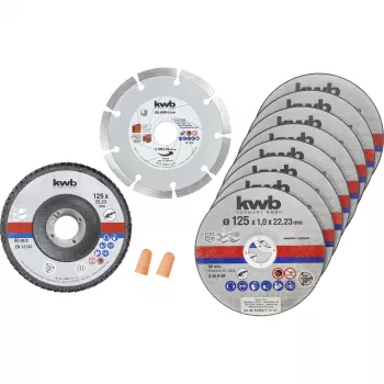 Schneidscheiben-Starter-Set kwb 712042 flache Mitte 10 Stück