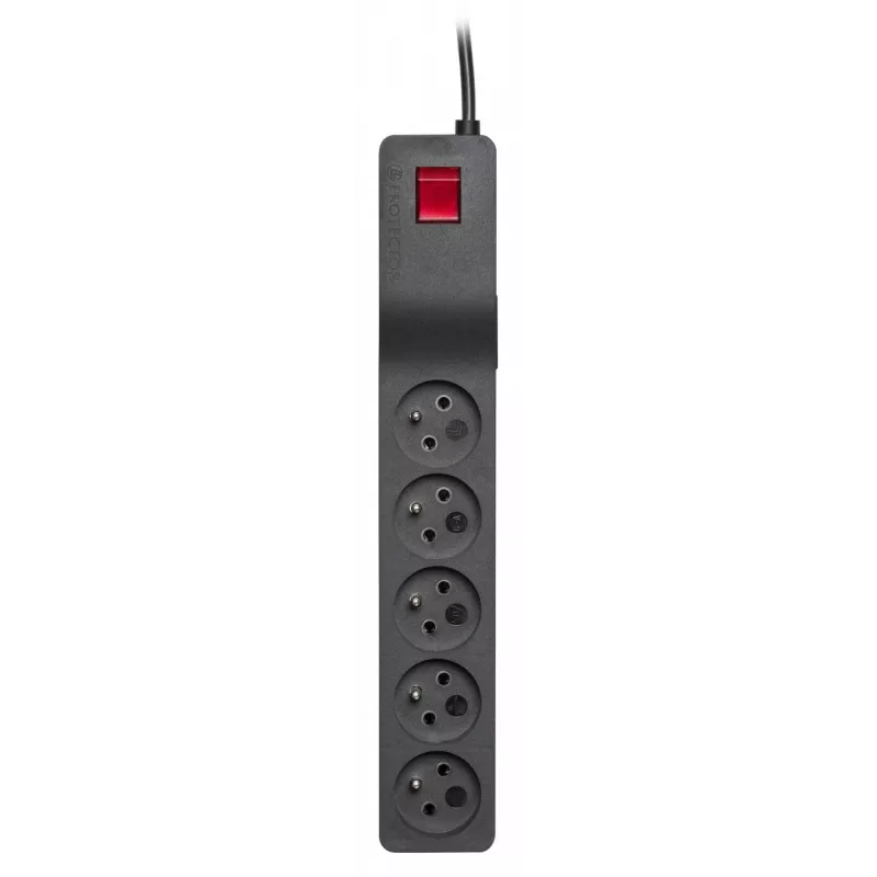 Stromverlängerung Lestar 3 m innen schwarz mit Ein-/Ausschalter und Kontrollleuchte, 230 V AC, 10 A