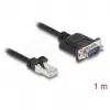DeLOCK 64351 CAN-Bus-Kabel RJ45-Stecker auf D-Sub-9-pol-Stecker, Cat.5e STP, 1 m, Schwarz
