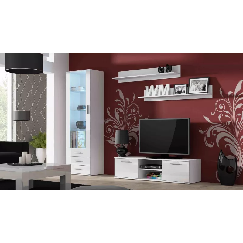 Cama TV-Ständer SOHO 140 weiß/weiß glänzend
