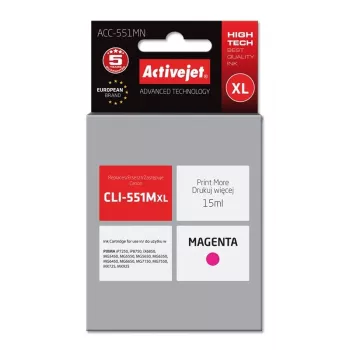 Activejet ACC-551MN Tintenpatrone (Ersatz für Canon CLI-551M; Supreme; 15 ml; Magenta)