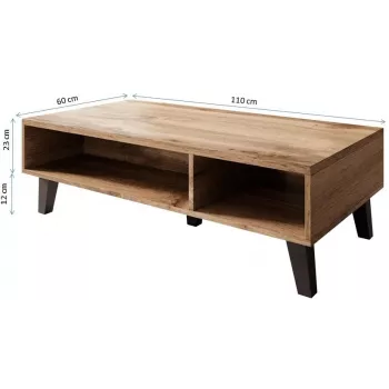 Cama Couchtisch NORD 110cm Wotan-Eiche/Anthrazit