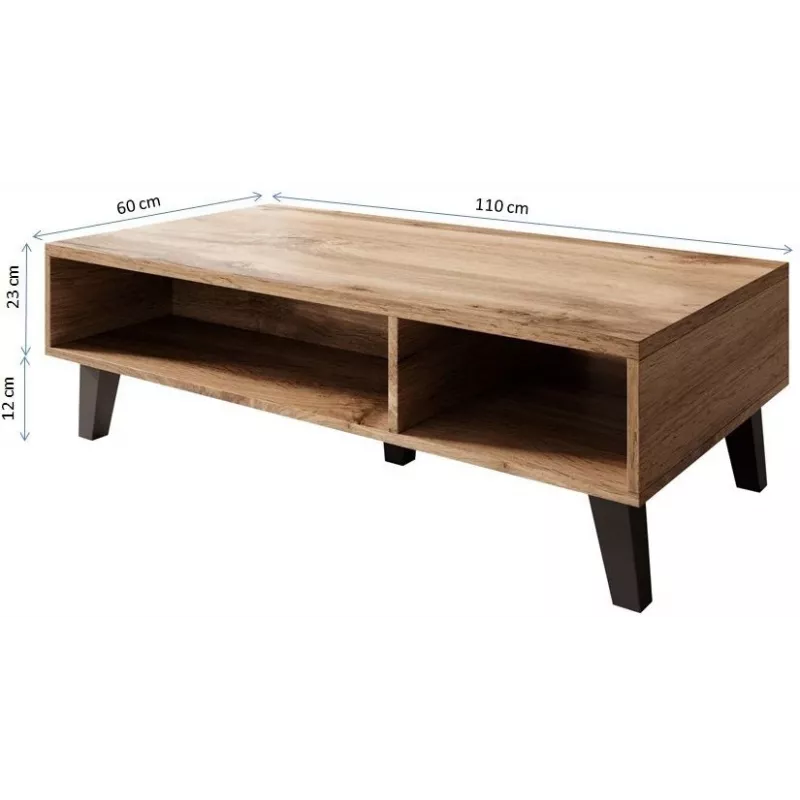 Cama Couchtisch NORD 110cm Wotan-Eiche/Anthrazit