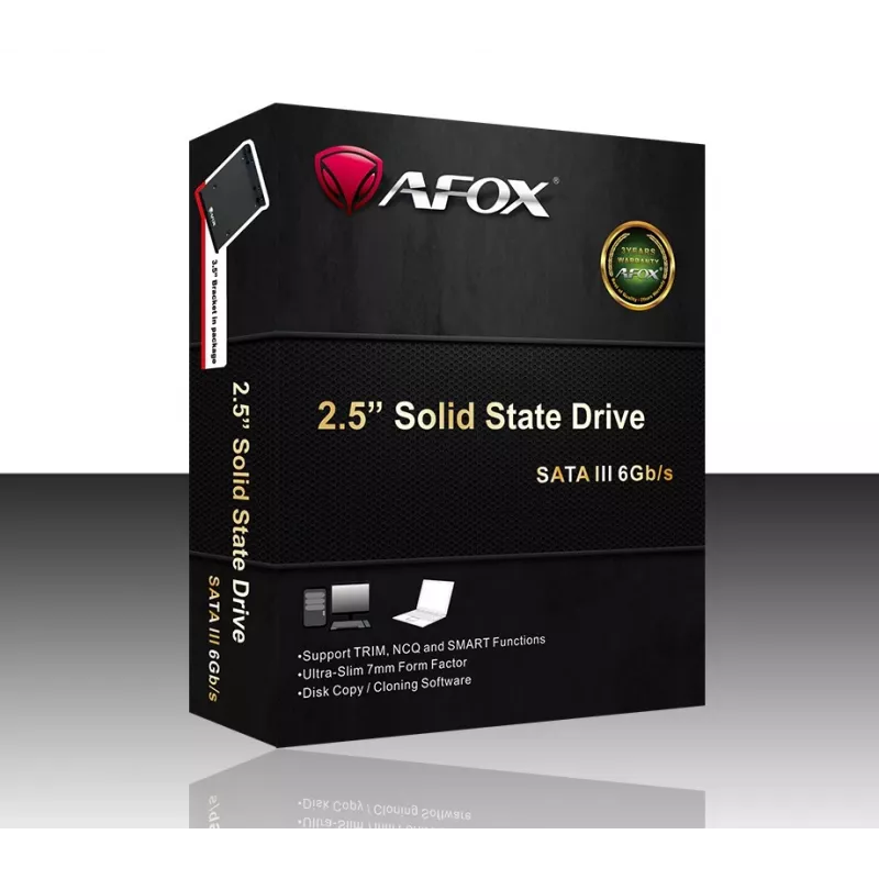 SSD-Laufwerk AFOX 256GB QLC 560MB/s, 2,5 Zoll SATA III