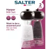 Salter BW12949GEU7 Harper Salz- und Pfeffermühlen-Set, transparent/grau