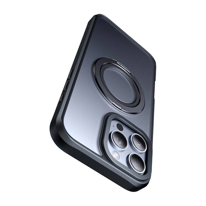 Schutzhülle Mcdodo PC-4932 für iPhone 16 Pro mit integriertem Ständer, schwarz