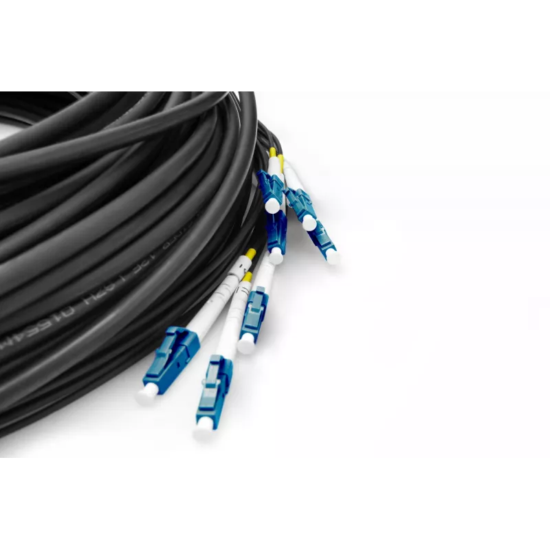 DIGITUS LWL Vorkonfektionierte Fibre Optic Universal Breakout Cable, Singlemode OS2, 8 Fasern, LC/UPC - LC/UPC