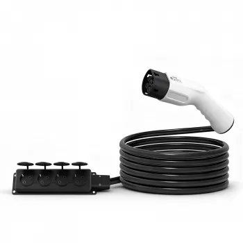 AKYGA AK-SC-E27 V2L-Adapter Typ 2 auf 4x Schuko 16A 3m