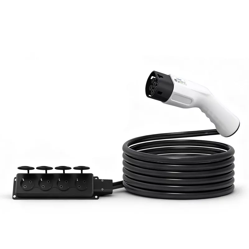 AKYGA AK-SC-E27 V2L-Adapter Typ 2 auf 4x Schuko 16A 3m