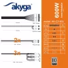 Akyga AK-C2-800 Classic 800 W ATX-Netzteil, teilmodular, aktive PFC, 120-mm-Lüfter