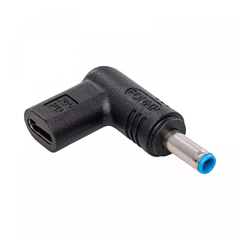 Akyga AK-ND-C09 Ladeadapter USB-C auf DC 4,5 x 3,0 mm + Pin für Notebooks, 18,5-20 V, 100 W, für HP