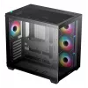 DeepCool CG530 4F Mid-Tower-Gehäuse, schwarz, Hartglas