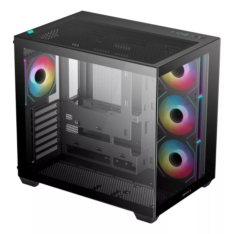 DeepCool CG530 4F Mid-Tower-Gehäuse, schwarz, Hartglas
