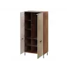 Kleiderschrank Cama Meble ALMERA Cama 5 90x52x185 cm, Walnuss-Rahmen, Kaschmir-Türen, 6 Einlegeböden
