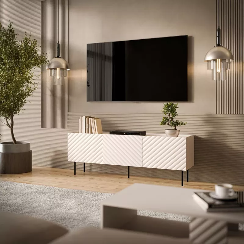 Cama LUCCA 3D TV-Schrank 165x40x59 Kaschmir