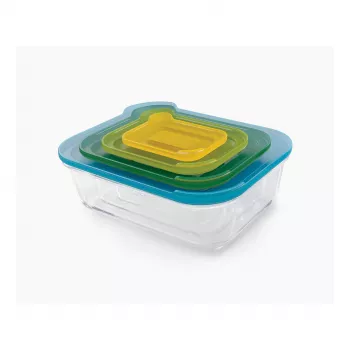 Joseph Joseph Nest Vorratsbehälter – 4-teiliges Glas-Set