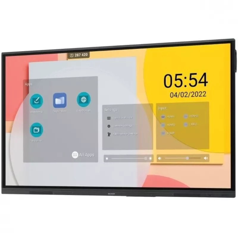 Sharp PN-L752B interaktives Whiteboard 190,5 cm (75 Zoll) 3840 x 2160 Pixel Touchscreen Schwarz