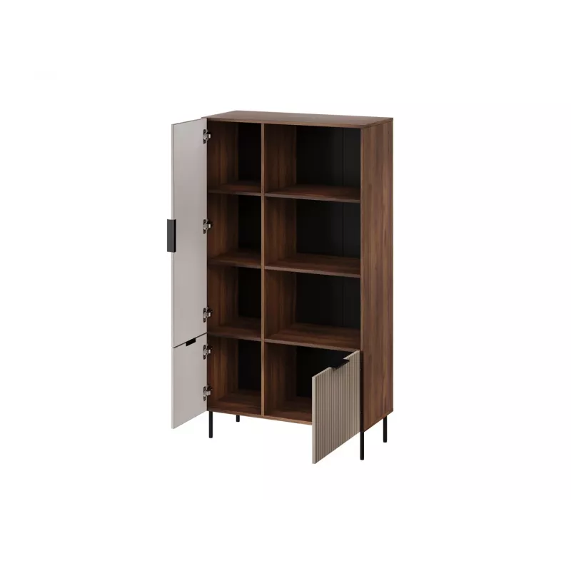 Bücherregal Cama Meble ALMERA Cama 4, Nussbaum/Cashmere, 90×42×165 cm