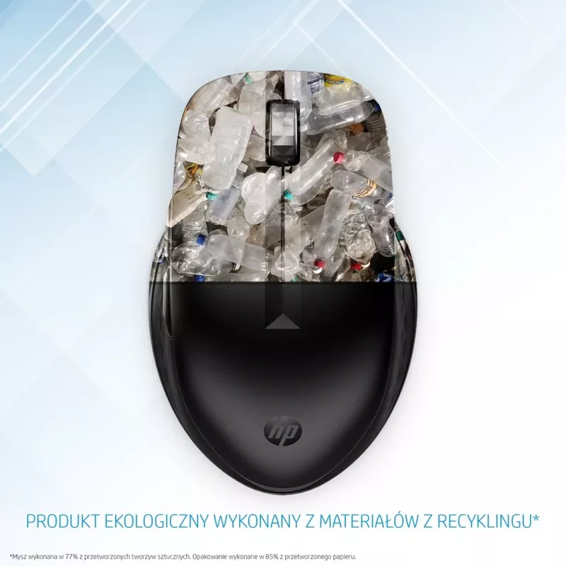 HP 435 Multi-Device Wireless-Maus, beidhändig, RF Wireless + Bluetooth, 4000 DPI, Schwarz